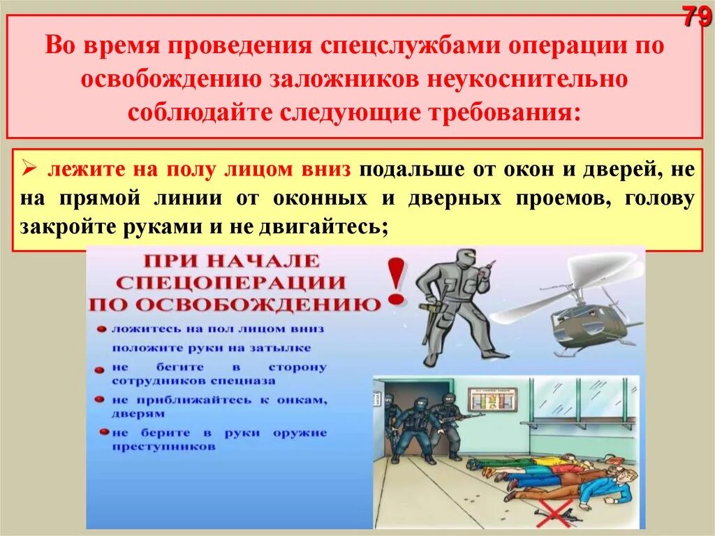 Нападение особенность. При операции по освобождению заложников необходимо:. При проведении спецслужбами операции по освобождению заложников. Поведение при спецоперации по освобождению заложников. Правила поведения при освобождении заложников.