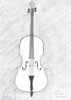 Рисунок скрипки и виолончели