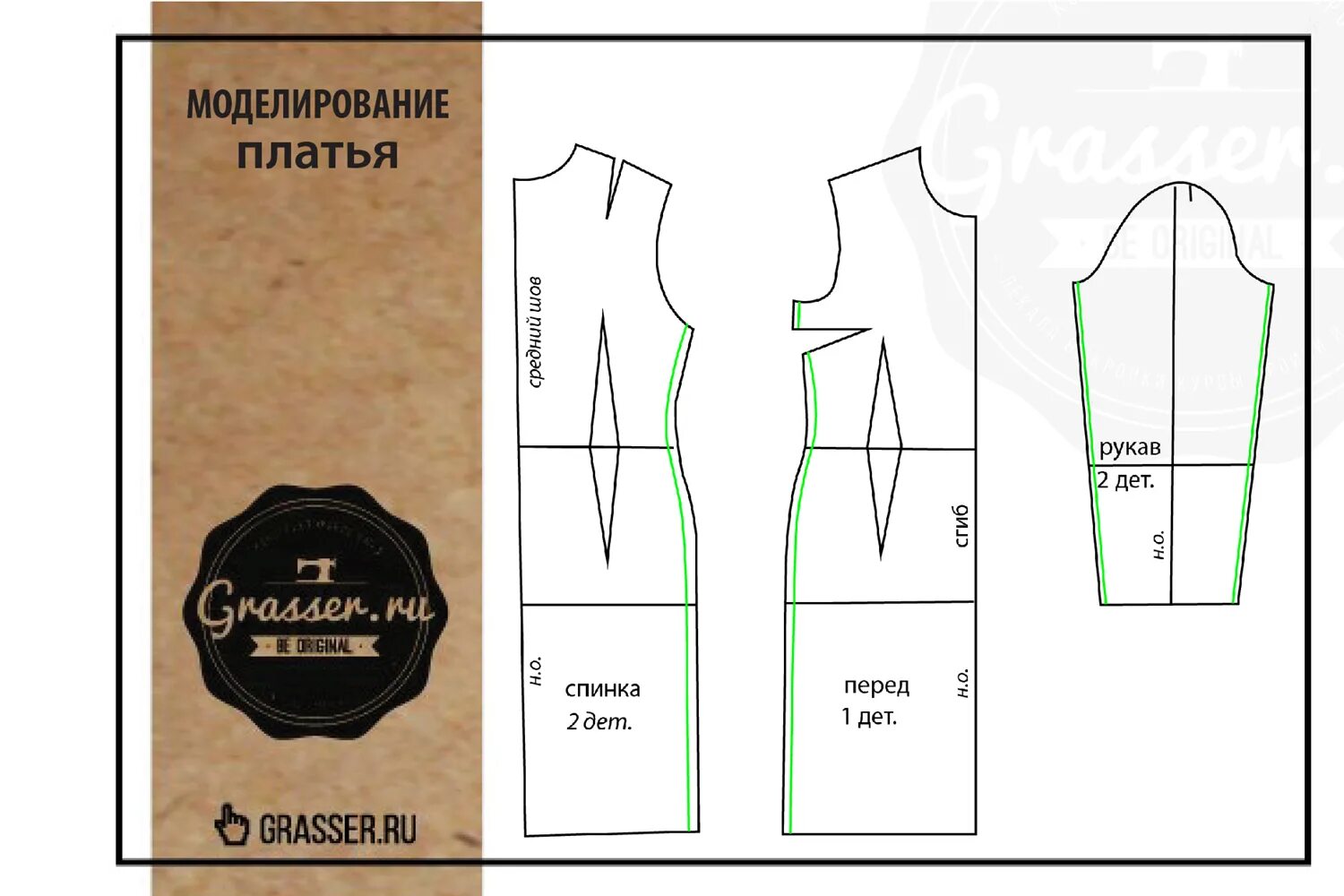 Выкройка платья № 472, магазин выкроек grasser.ru #sewing_pattern #pattern #выкр