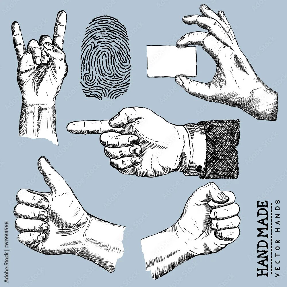 Hand to hand set. Retro hand. hand vector set.
