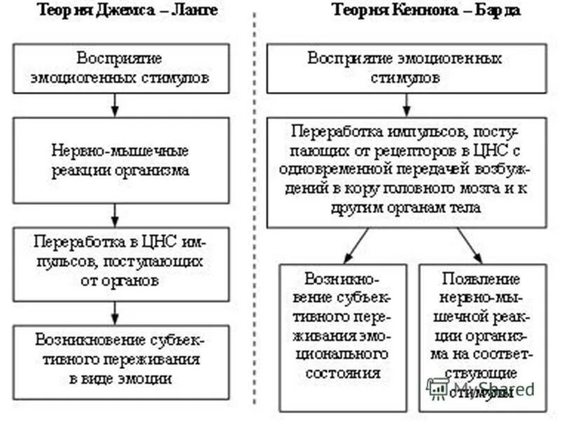 Теории эмоций ланге. Теория Джеймса Ланге теория Кеннона барда. Теория эмоций Джемса-Ланге схема. Таламическая теория Кеннона-барда. Теория эмоций Кеннона-барда основные положения.
