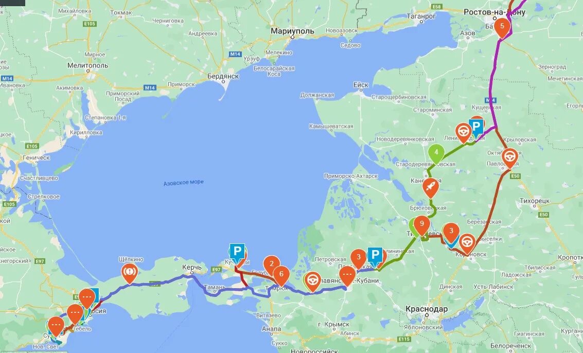 Дорога крым мариуполь карта. Маршрут Ростов Крымский мост. Расстояние от Краснодара до судака на машине через Крымский мост. Дорога от Ростова до Крыма на машине через Мариуполь. Дорога в Крым через Мариуполь из Ростова на Дону.