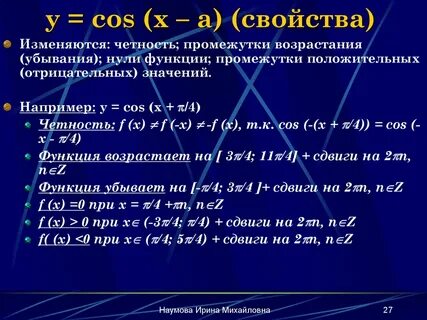 Промежуток cos2x
