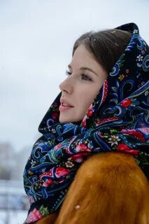 Платок зимой