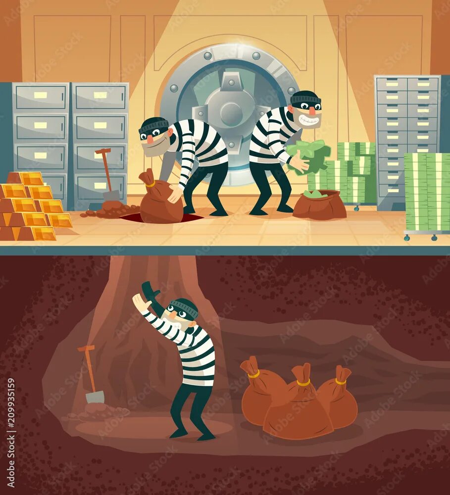 Three thieves thieves. Ограбление банка карикатура. Ограбление банка мульт. Грабитель банка мультяшный. Ограбленный банк cartoon.