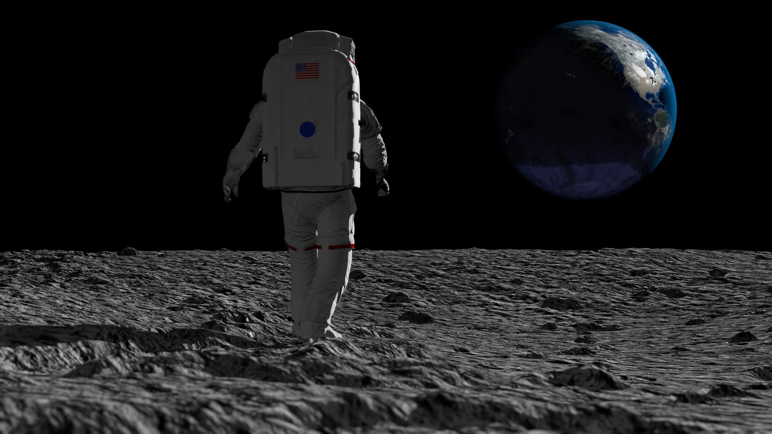 Walking on the moon. Космонавт со спины. Космонавт на Луне. Космонавт идет.