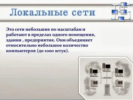 Каково назначение локальных сетей тест