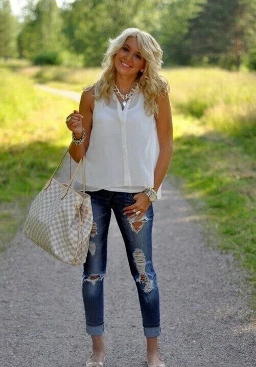 Блондинка фото джинсах amour ♥ ☆ ♥ ☆ ♥ on Twitter Ropa de moda mujer, Ropa de moda, Moda casual mujer