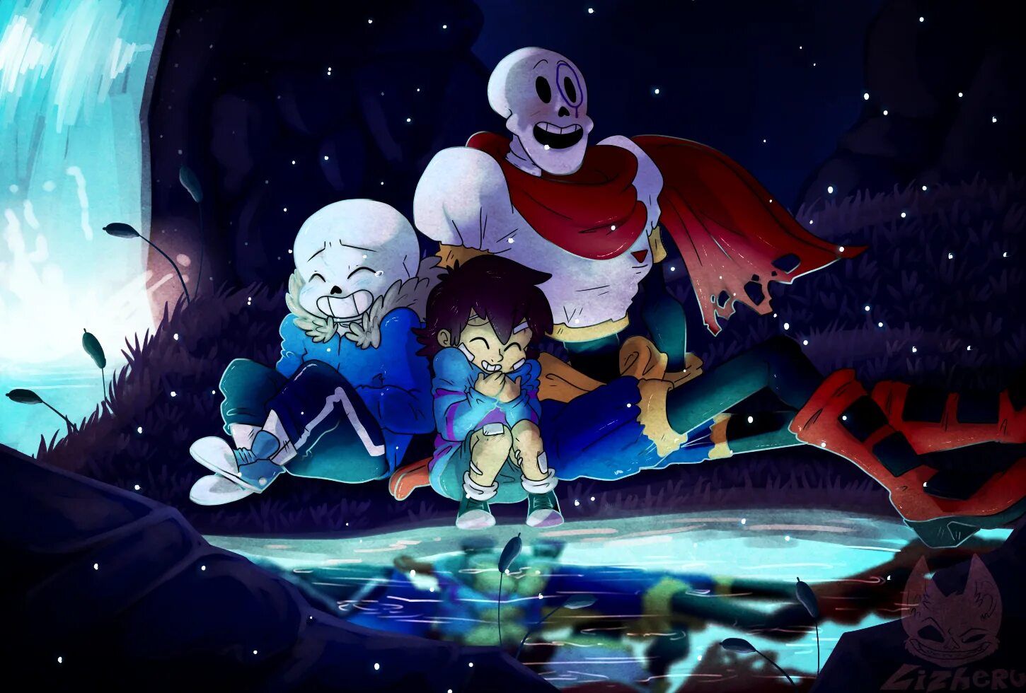 Undertale фан игры. Папирус Санс и Фриск арт. Undertale Фриск и Санс и Папирус. Фриск андертейл. Санс Папирус и Фриск.