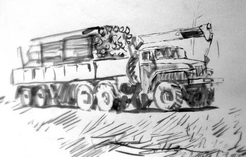 Урал рисунок карандашом