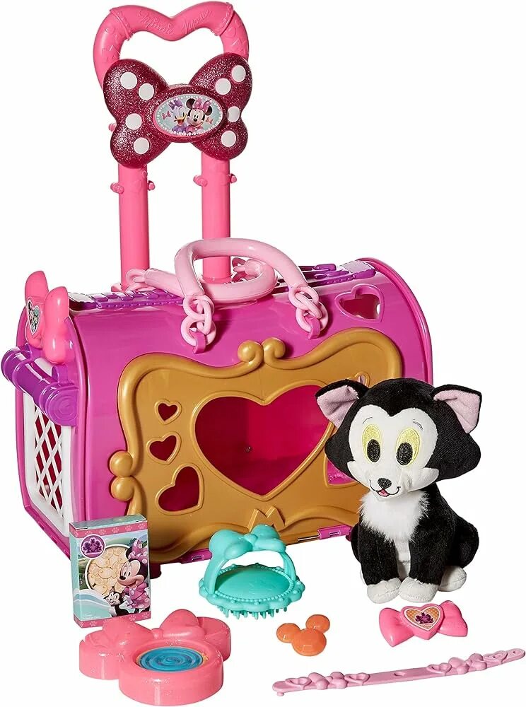 Где заказывать игрушки. Игровой набор Minnie Mouse. Фигаро Дисней Минни Маус. Игровой набор Минни чемодан. Переноска игрушечная Минни Маус.