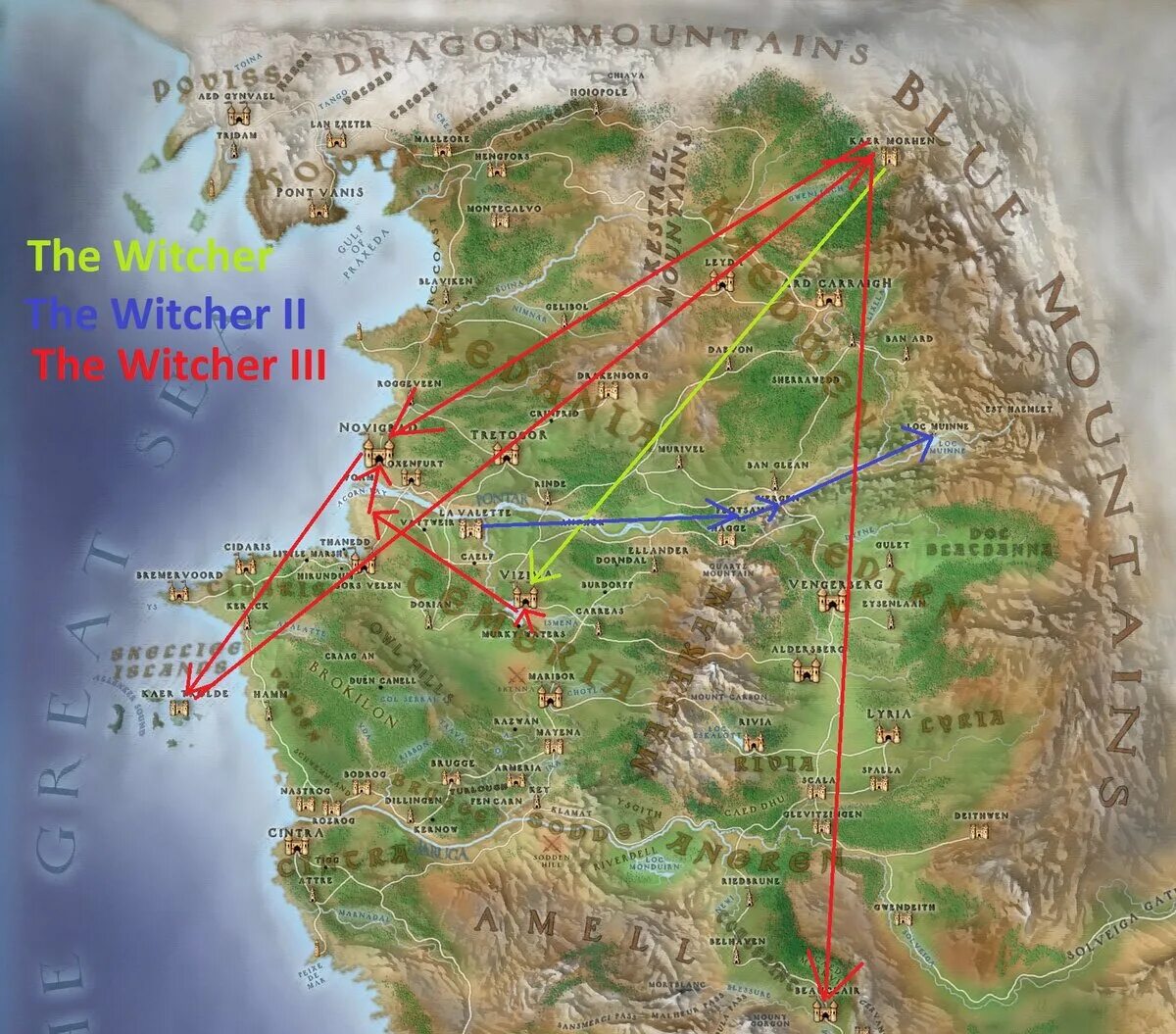 The witcher map