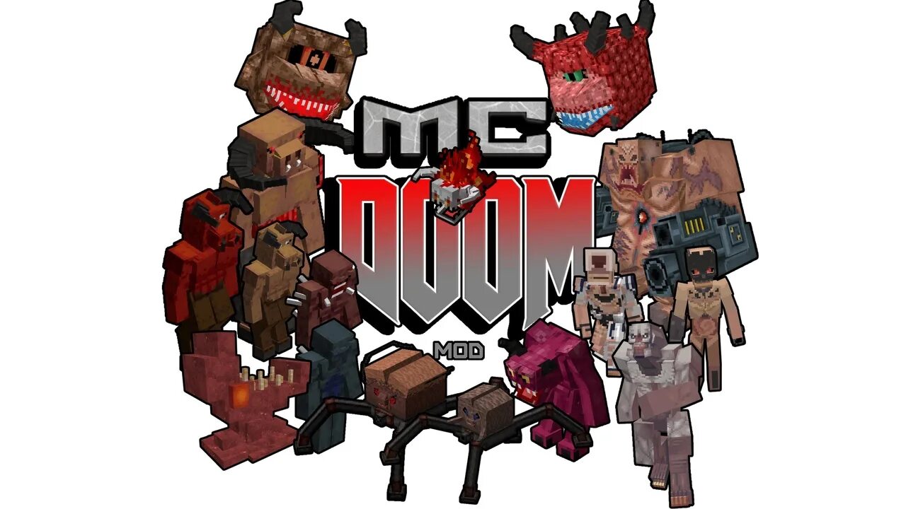 Мод на анимацию мобов 1.12 2. Мод mcdoom. майнкрафт дум мод. doom майнкрафт.