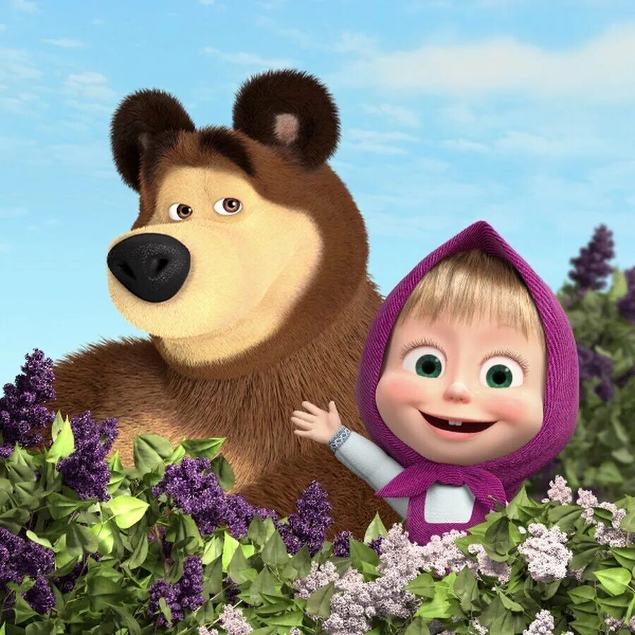 Маша и миша делает. Маша и медведь. Медведь с мультфильма Маша и медведь.