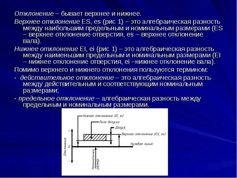 Предельные и номинальные допуска. Как определить верхнее отклонение вала. определить: – верхние и нижние предельные отклонения отверстия. нижнее предельное отклонение отверстия. определить верхнее и нижнее отклонение допуски.
