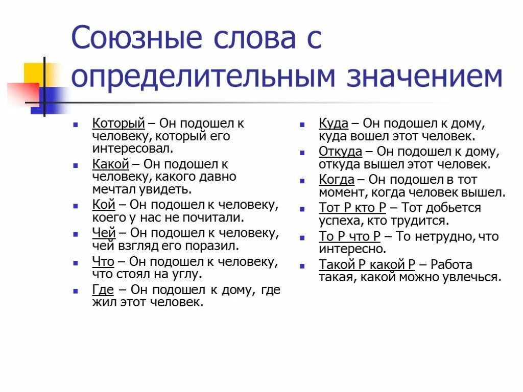 Союзные слова в русском. Союзные слова примеры. Союзныесслова. Союзным словом. Что такое созное слова примеры.