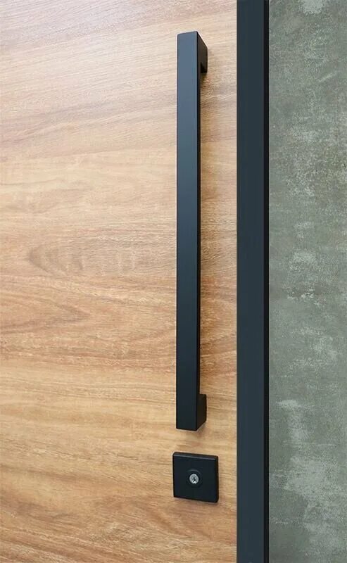 Ручка черная накладная для сдвижной двери. Pull Handle entrance Set – 1200mm – Matte Black. Ручка от входной двери доор Хандле. Ручка откатной двери 600 мм.