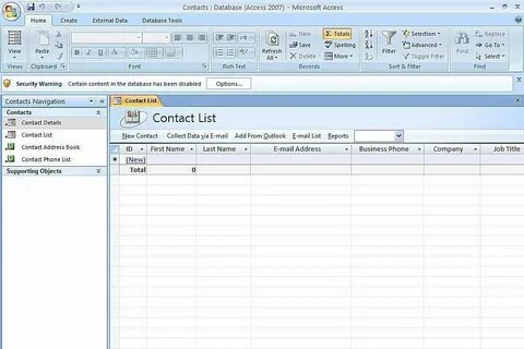 Access database 2010