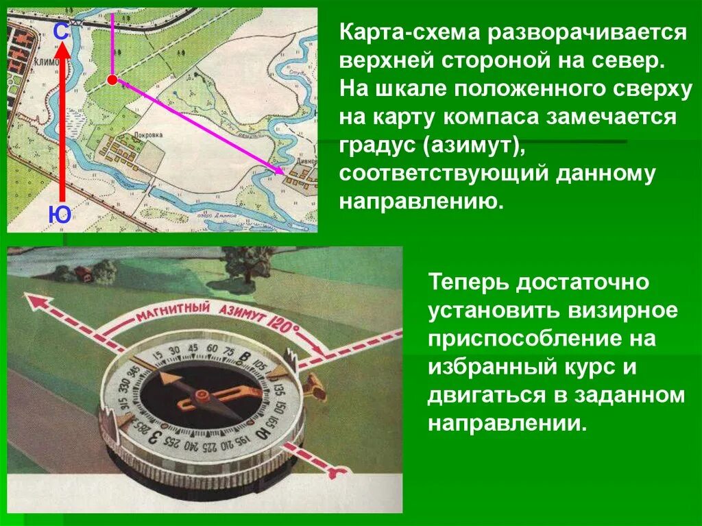 Направление 280. Ориентирование на местности по карте и компасу. Ориентация по компасу на местности. Ориентирование карты по компасу. Ориентирование на местности с компасом и картой.