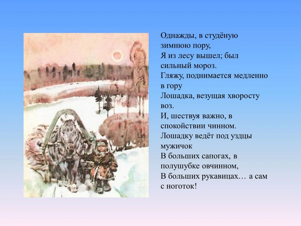 Некрасов однажды в студеную зимнюю пору. Однаждый в Студёную зимнюю пору. Однажды в студ ную зимнюю. Однажды в Студёную зимнюю пору стихотворение. Некрасов стихотворение однажды