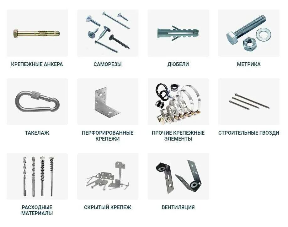 Метизы (скобы крепления, дюбеля, саморезы и т.п.). Металл пластина для крепежа кабеля. Элементы крепления (скоба и болт м6х85). Крепежный элемент (скоба и гвоздь по бетону) ТЕХСИТИ-м1.
