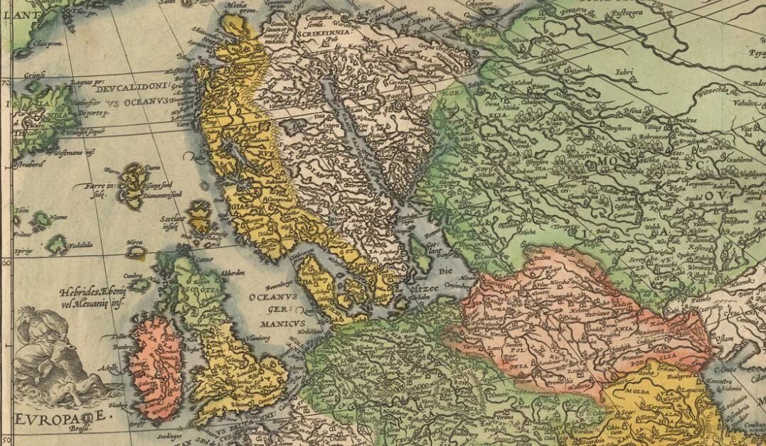 Старые карты Европы 16 века. Старинная карта Европы 16 века. Древние карта Европы 16 века.