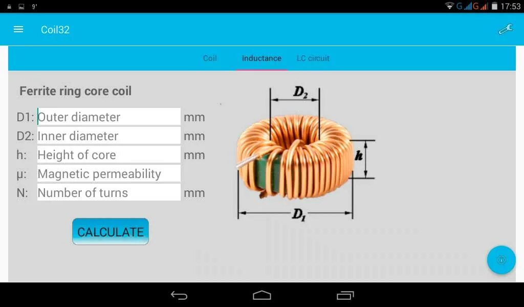 Калькулятор катушки индуктивности. Coil32 катушка индуктивности. Калькулятор индуктивности тороидальной катушки. Калькулятор индуктивности катушки на ферритовом кольце. Индуктивность катушки на ферритовом кольце.
