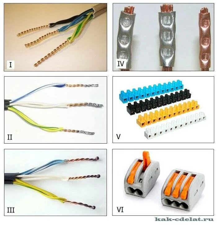 Для соединения проводов используют