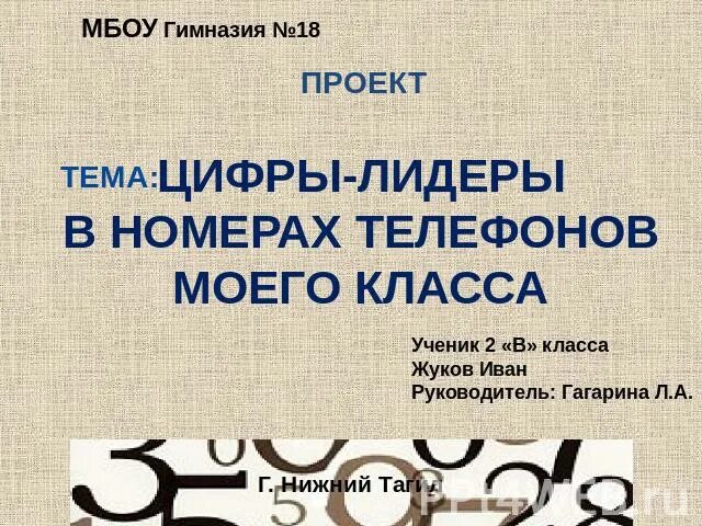 Цифра лидер. Проект цифры лидеры в номерах телефонов моего класса. лидеры цифры.