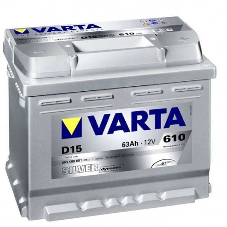 Аккумуляторы varta спб. Аккумулятор автомобильный varta silver dynamic d15 63ач 610a [563 400 061 d15]. varta 2025. акб варта d15. аккумулятор varta silver dynamic.
