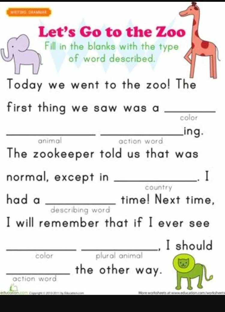 Fill in natural animal. Fill in the blanks story. Stories to read for Kids Worksheets. Writing a story Worksheet. Funny story Worksheet.
