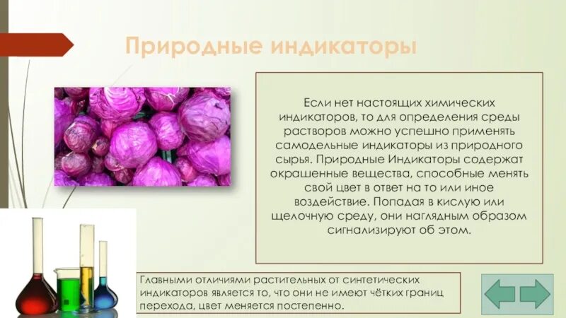 Применение химических индикаторов. Применение химических индикаторов