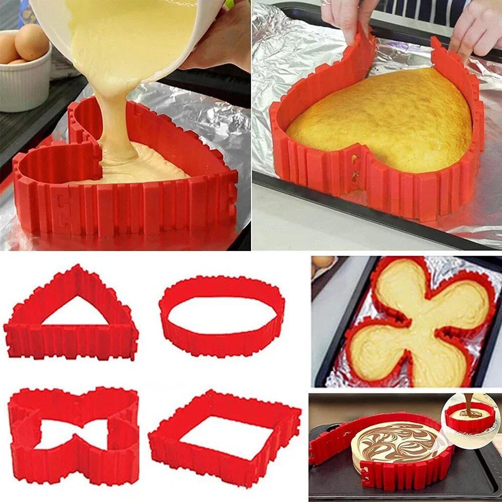 Форма для торта Cake Mould Set. Резиновая форма для выпечки. Силиконовая форма для выпечки.. Необычные формы для выпечки. Какую нужно форму для бисквита