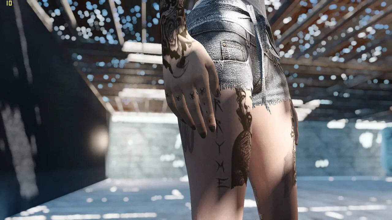 Фоллаут 4 мод Татуировки на тело. Скайрим Татуировки для CBBE. Fallout 4 мод тату на теле. Unique player