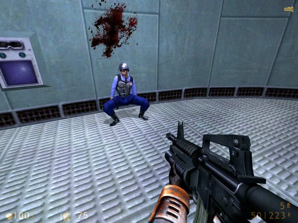 Half life playground. Half-Life: Blue Shift. M16 half Life. Half Life Blue Shift Barney.