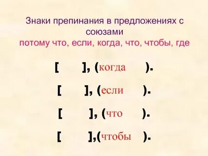 Знаки препинания в сложных предложениях кратко