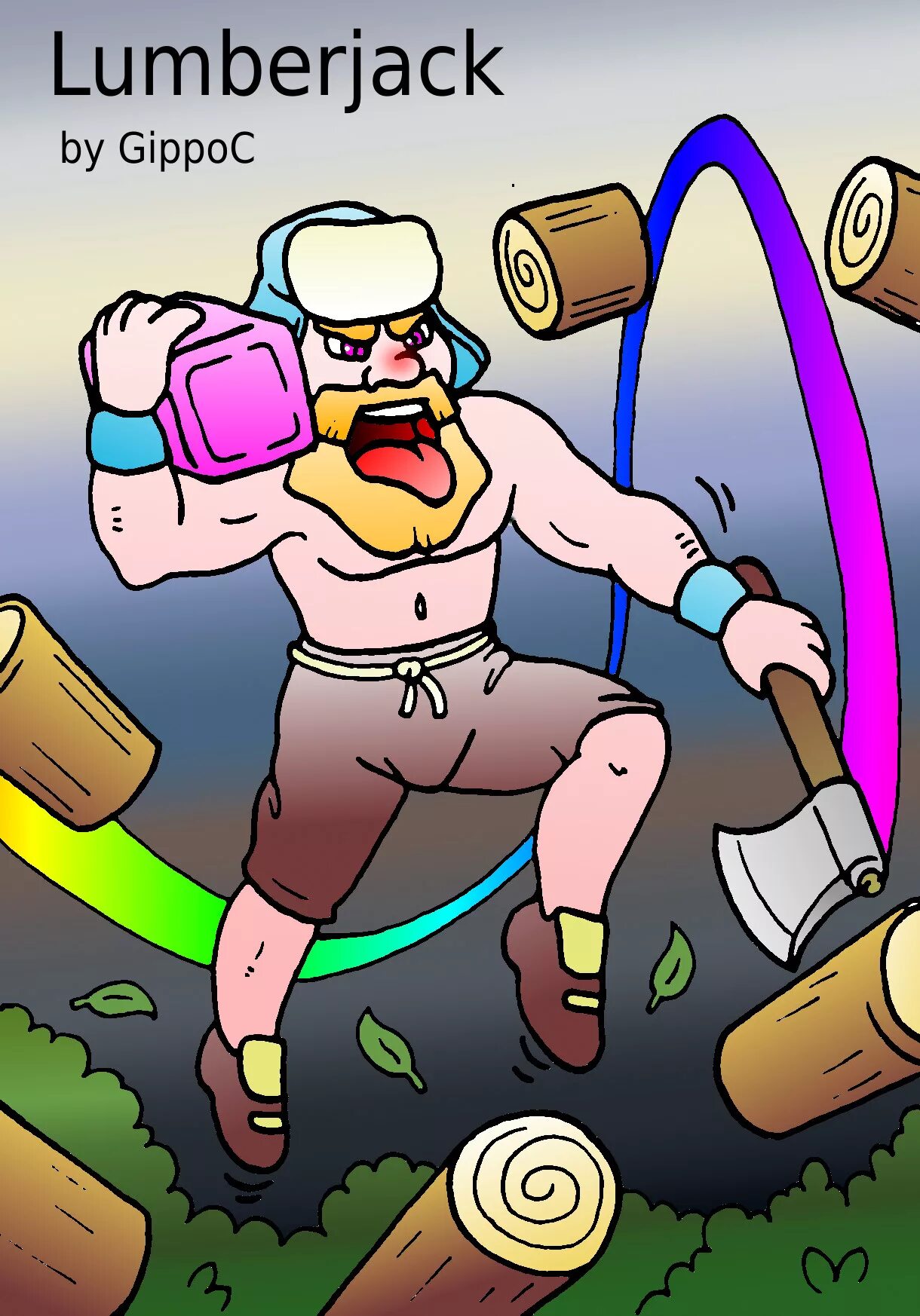 Дровосек клеш. Дровосек clash royale. дровосек клеш рояль арт. lumberjack clash royale. дровосек арты клеш рояль.