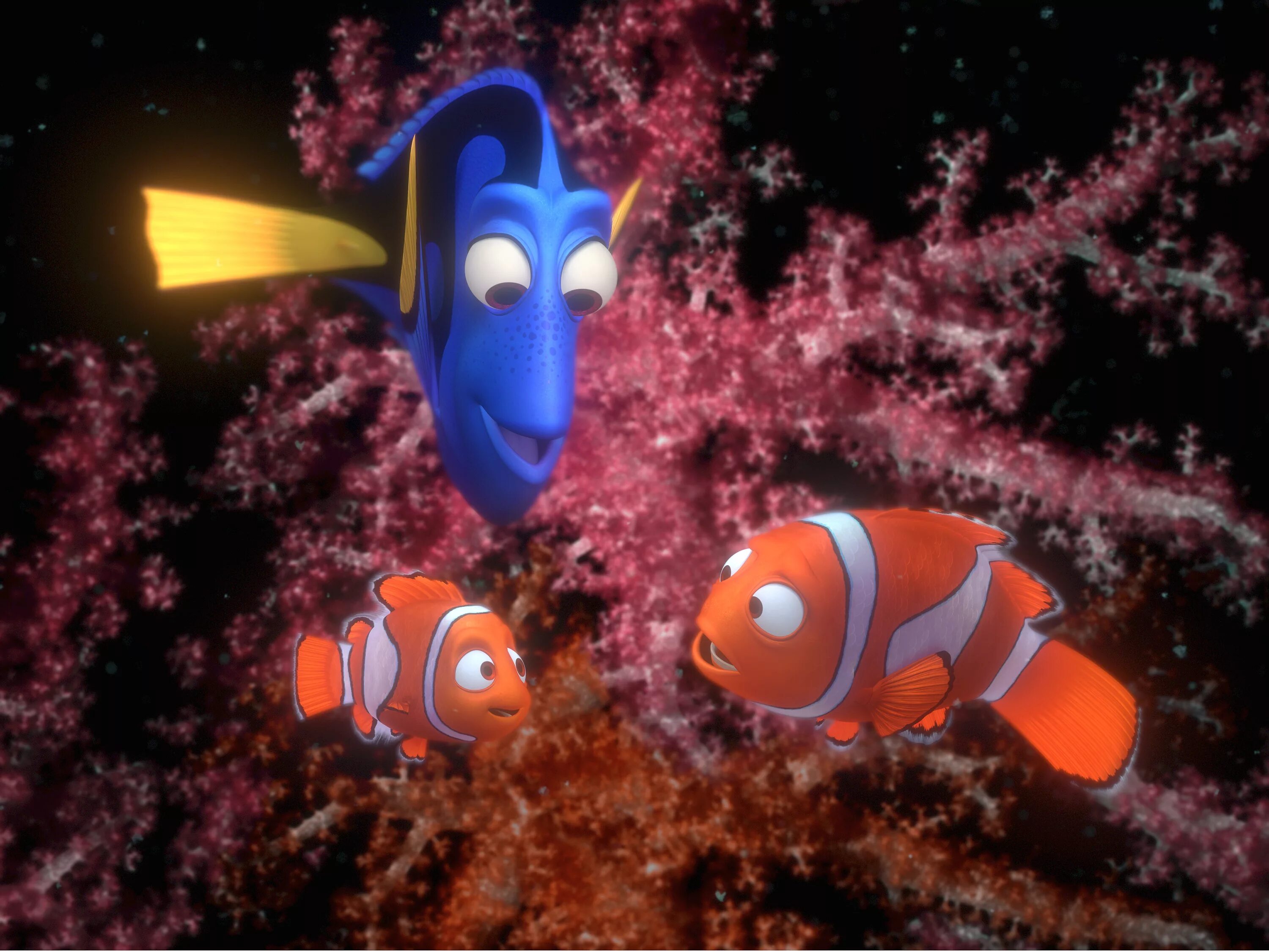 Немо на английском с английскими субтитрами. Finding Nemo 2003. Nemo Dory. Marlin and Dory. Марлин из Немо.