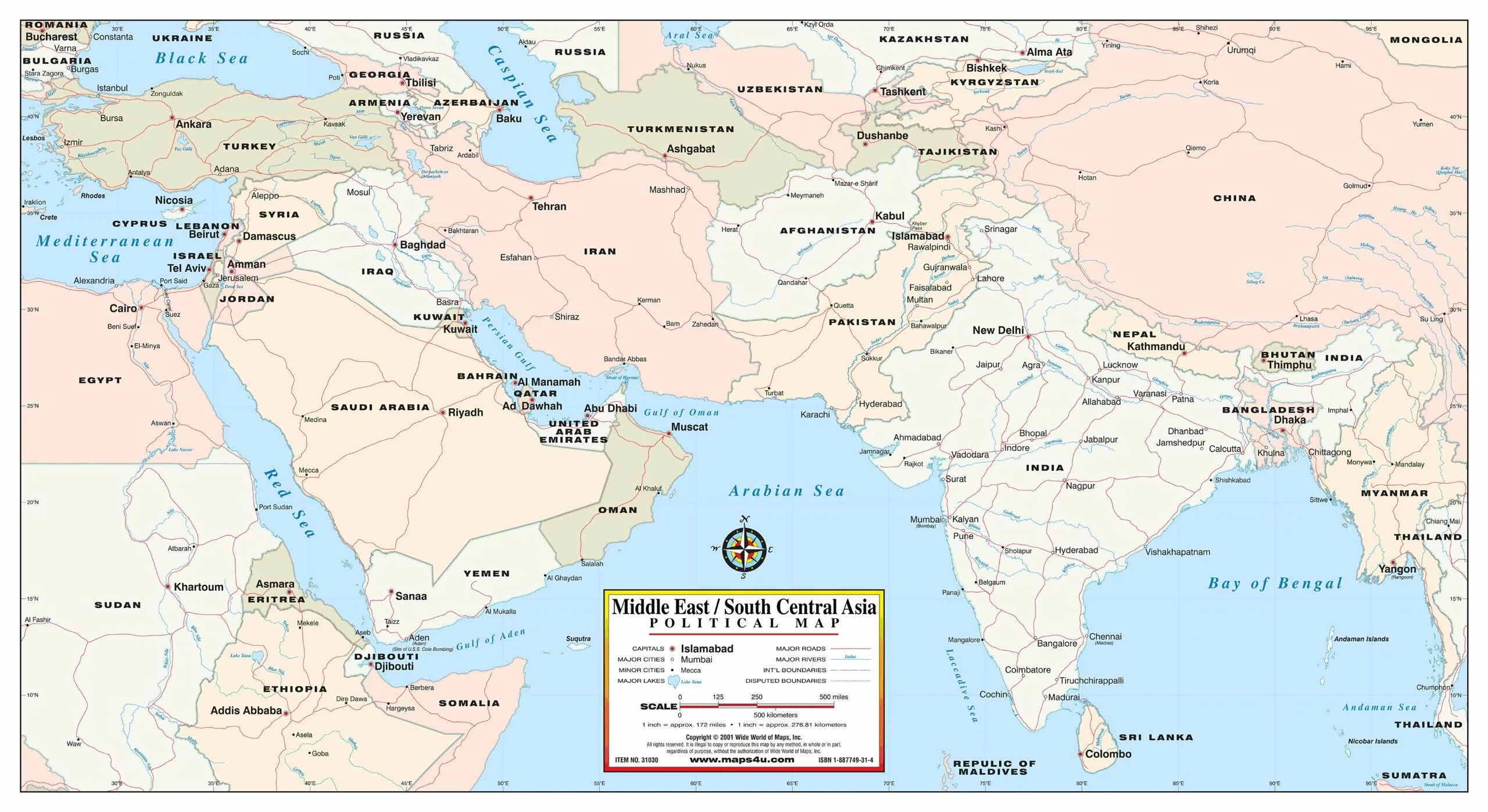 Middle asia. Middle East Central Asia Map. Карта ближнего Востока и средней Азии. Карта центральной Азии и ближнего Востока. Middle East political Map.