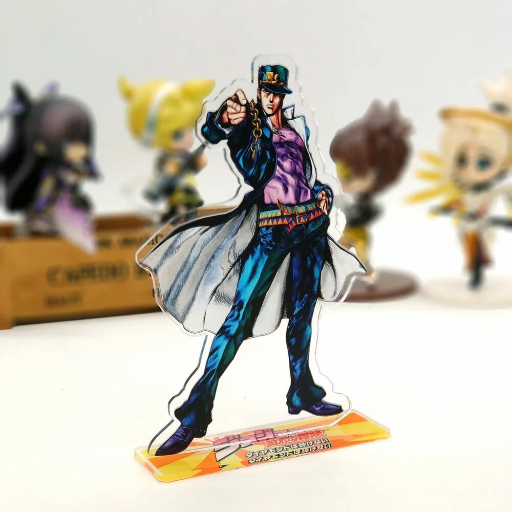 Jojo фигурки. Джотаро Куджо фигурка. Аниме фигурки Джоджо. Фигурки Jojo bizarre Adventure. Акриловая фигурка аниме Джоджо.