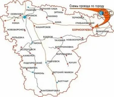 Богучар воронежская область на карте