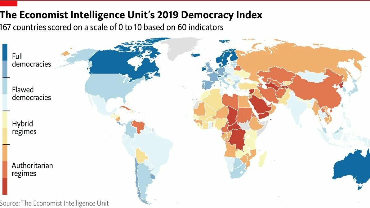 Карта демократии. Индекс демократии. Страны по индексу демократии. Страны по уровню демократии.