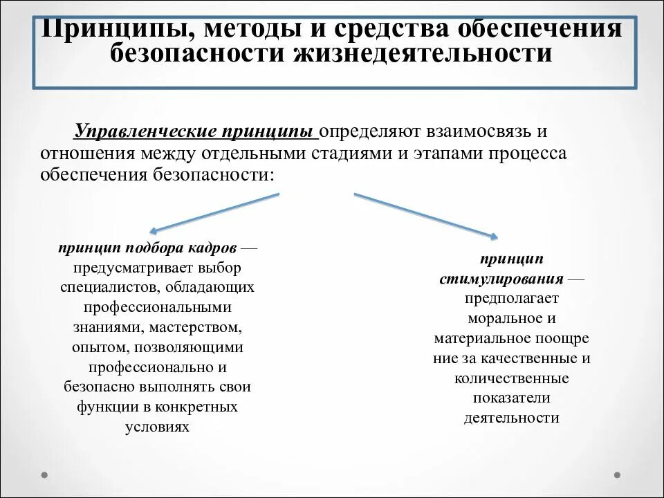 Принципы и методы обеспечения безопасности. Принципы защиты от опасностей. Управленческие принципы обеспечения безопасности. Основные управленческие принципы обеспечения безопасности.