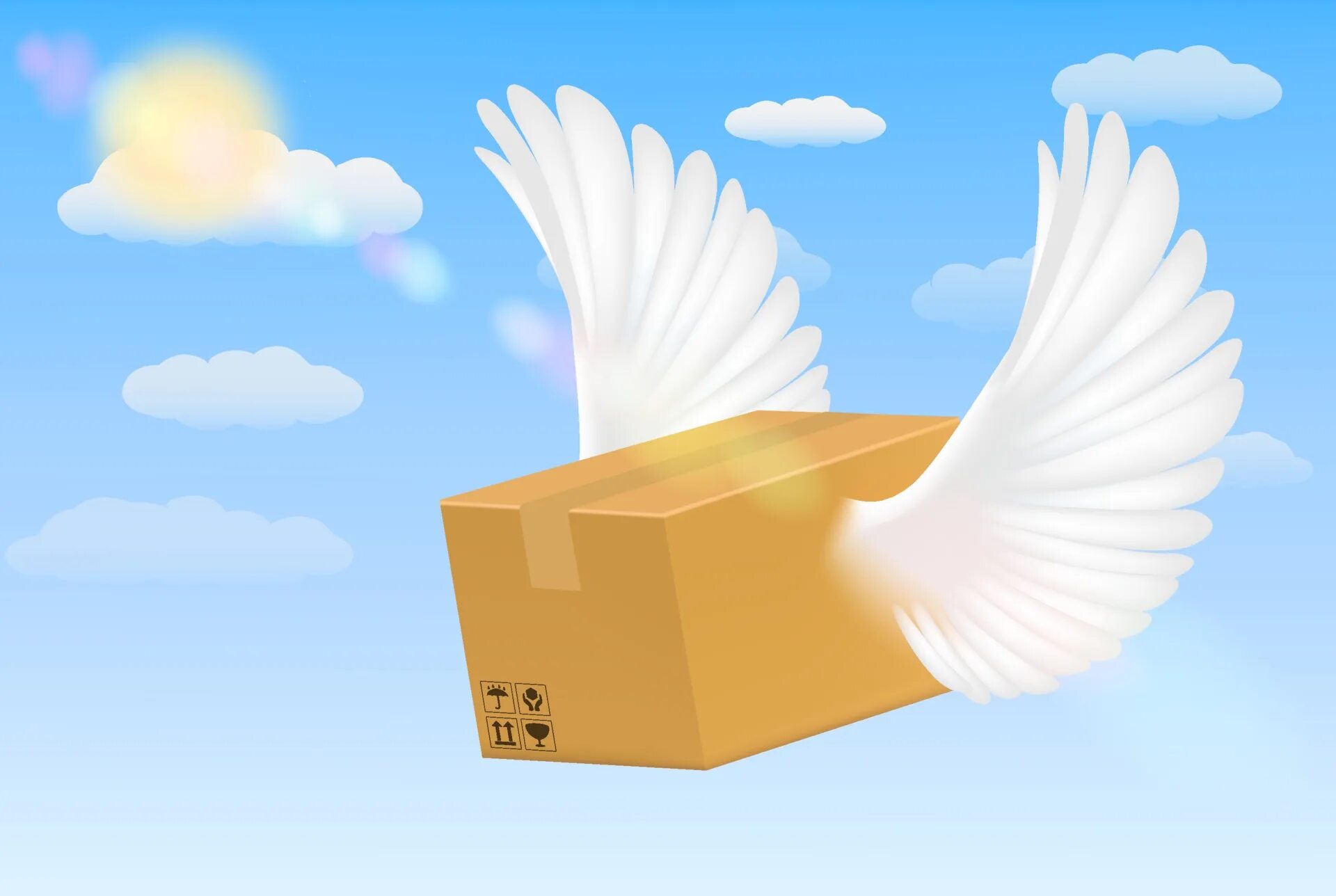 Коробка с крыльями. Посылка с крыльями. Коробка летит. Летающая коробка. Полетит коробка