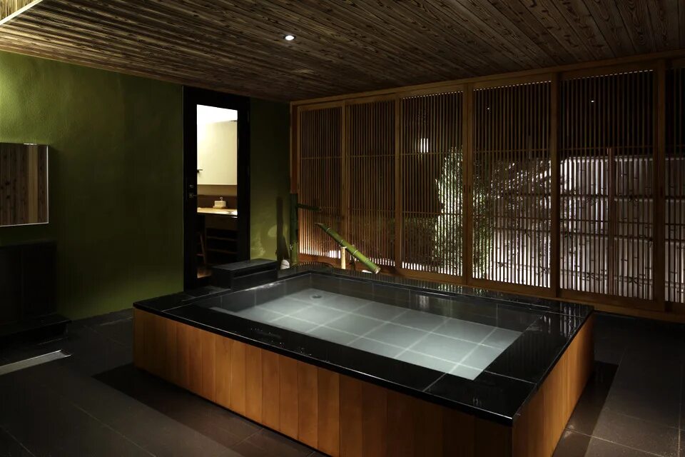 Большая ванна в японском стиле. Ванная в азиатском стиле. Традиционная японская ванна. Ванная комната в японском стиле. Special room