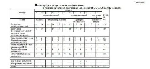 Виды планирования учебно тренировочного процесса