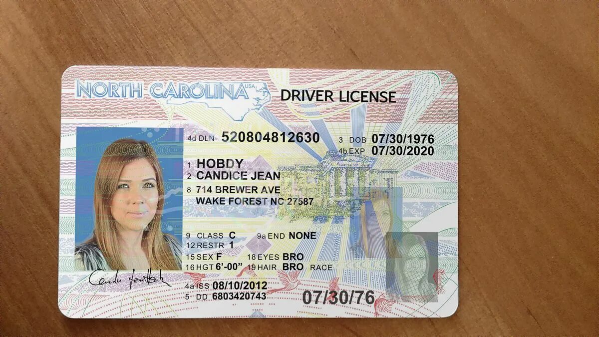 License us. North Carolina Driver License. NC Driver License. ID карта США.