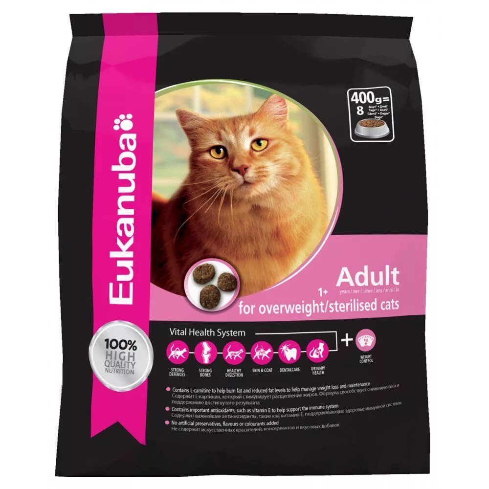 Лучшие корма для кошек 2024. Корм Эукануба для кошек стерилизованных. Eukanuba для кошек стерилизованных. Корм для кошек Эукануба для стерилизованных кошек. Эукануба Стерилайзд для кошек.