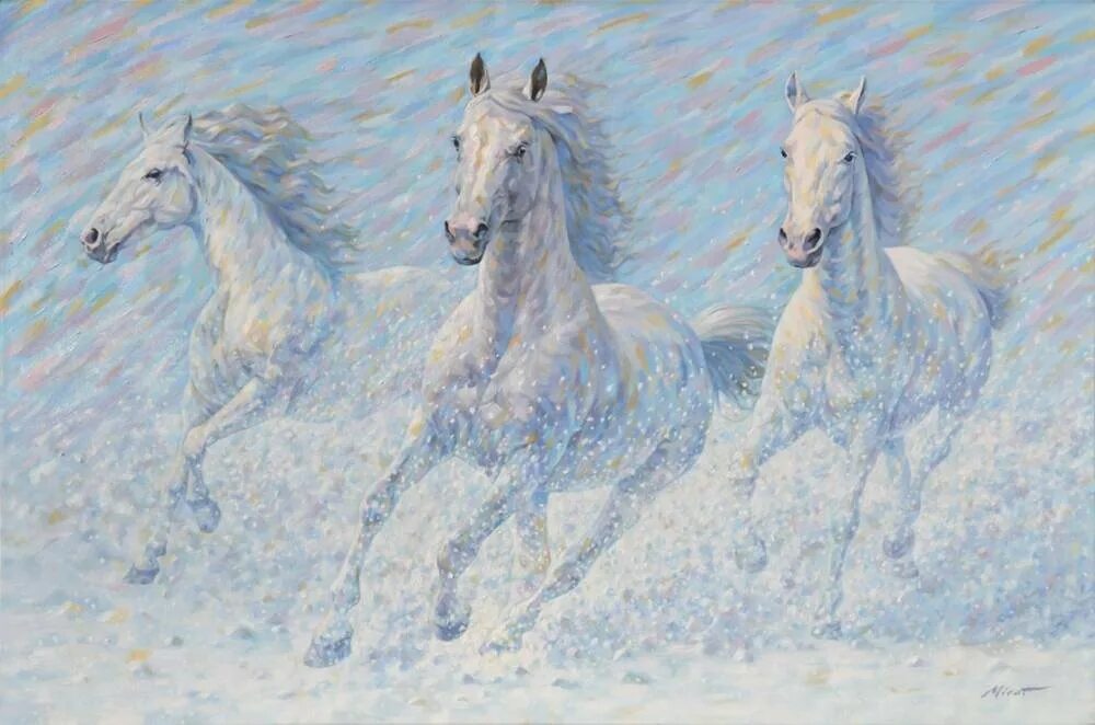 Тройка тройка тройка белых лошадей. Три белых коня. Лошади зимой. Тройка белых лошадей.