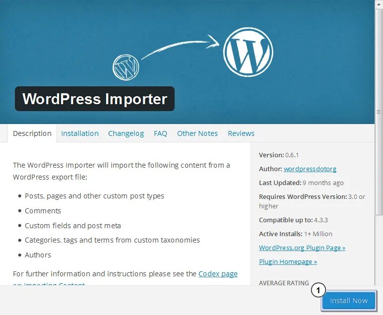 Wordpress version. Installing WORDPRESS. Wp Importer. Вордпресс импорт миниатюры. Как WORDPRESS экспорт.